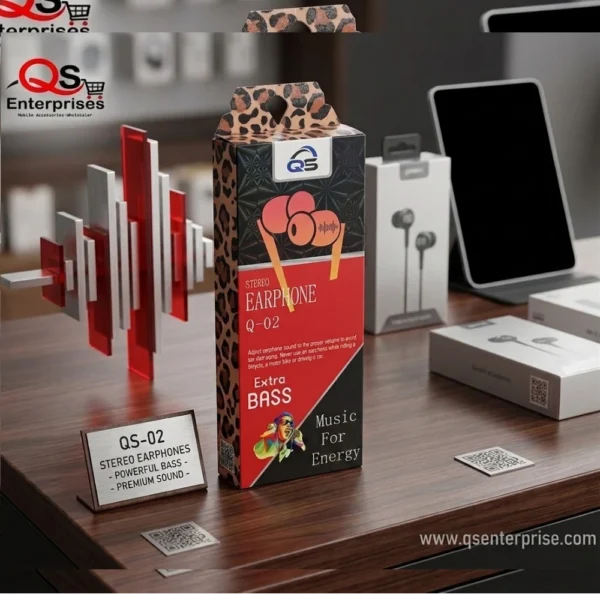 QS-02 Stereo Earphone | Extra Bass Handsfree