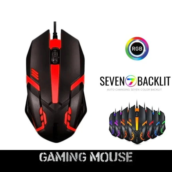 RGB Wired Mouse for Gaming - 7 Lights