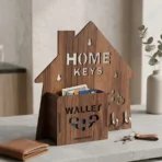 Mobile Wall Holder / TV AC Remote Holder / Keys Wall Stand - Wooden – image 2