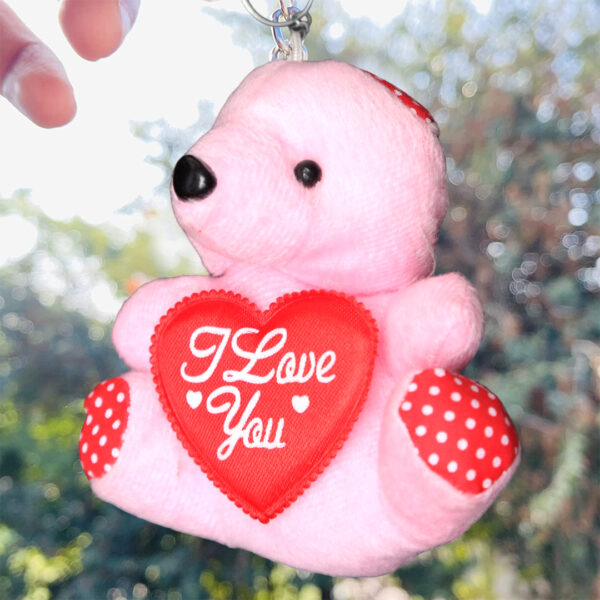 Furr Teddy Bear keychain keyholder keyring key hanger for car, bags, and other