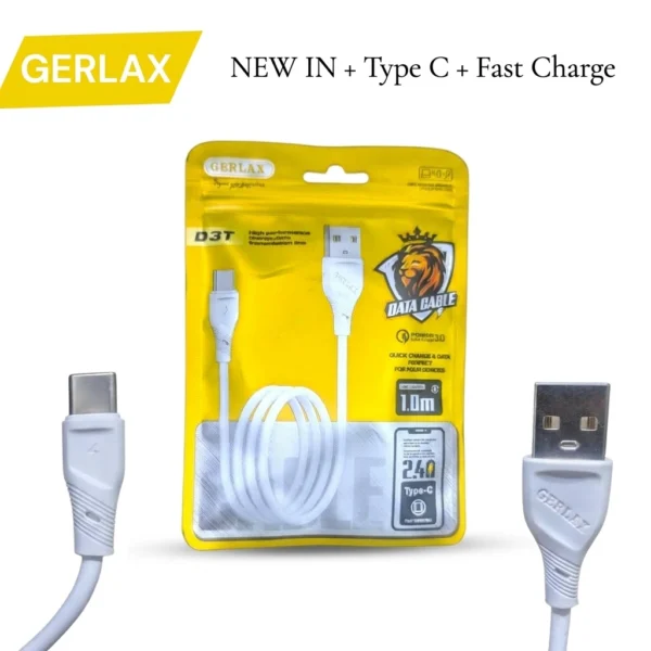 Gerlax D3T Type-C 2.4A Fast Charging & Data Sync Cable
