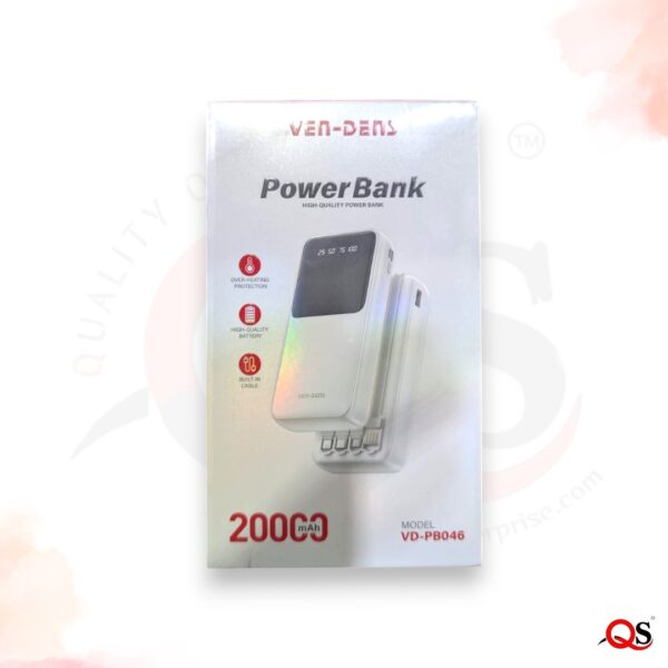 VENDENS 20000MAh PowerBank with Builtin Cables - Original