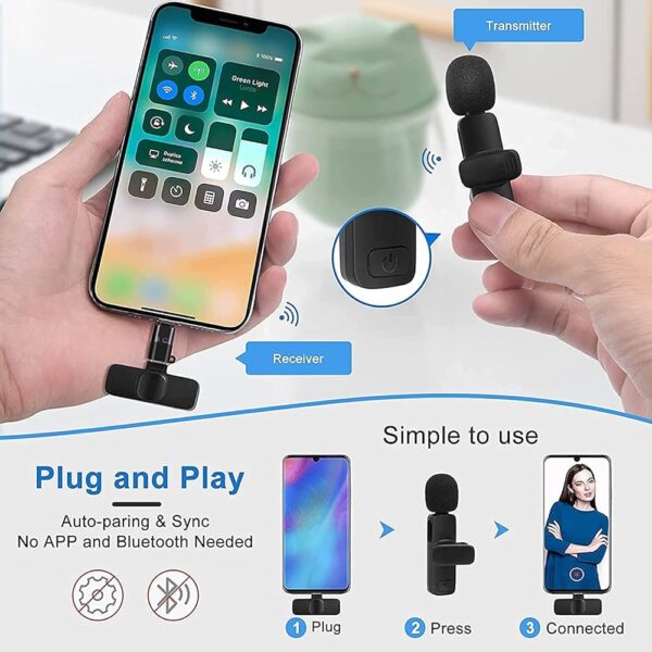 K8 Wireless Bluetooth Microphone Universal Plug n Play Audio Mic  C-Type)
