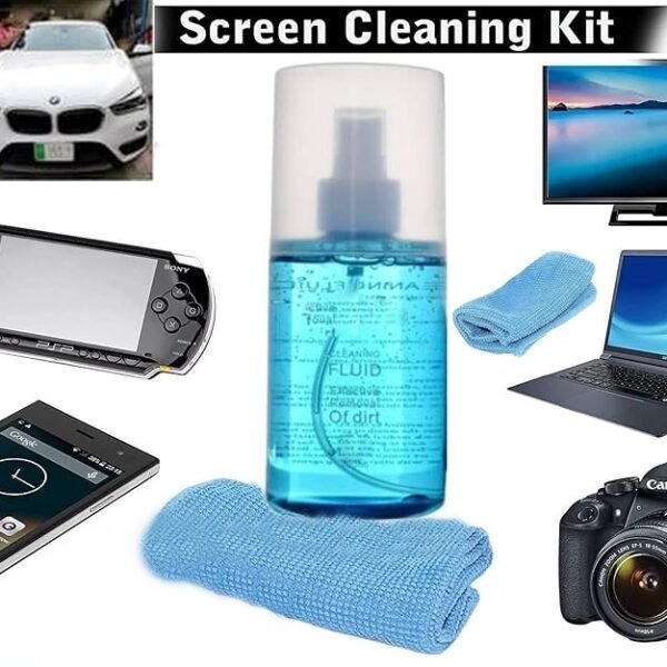 Screen Cleaning Kit 200ML Spray Cleaning Gel Mirrors, Keybords, Printers, Mobiles, Laptop, Camera Lens, LCD, and Cars Dashboard & Screen by QS Enterprise www.qsenterprise.com