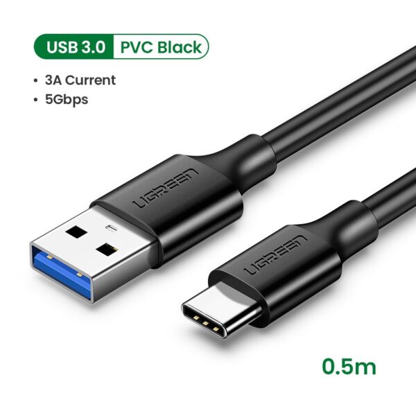 C Type Data Cable Black | TypeC Charging Cable - Normal Quality