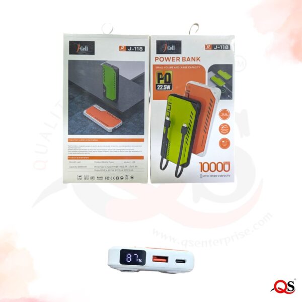 J-Cell 10000mAh PowerBank Model J-118 - High Quality