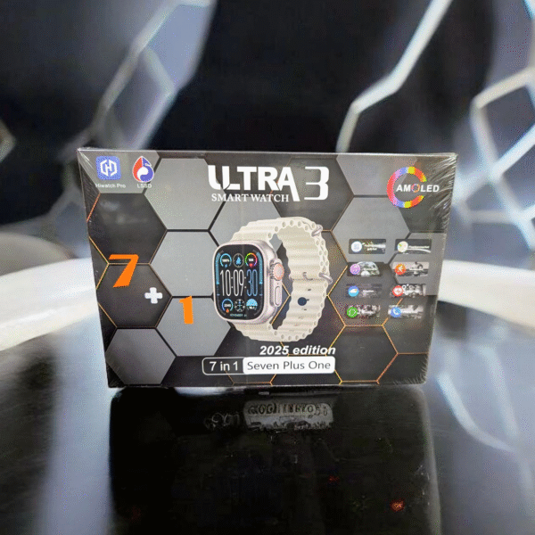 Ultra3 7in1 Smart Watch - Series 8 Full Display + 7 Straps