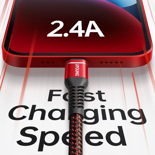 BYZ Red iPhone Cable 3M – Fast Charging & Durable Wire