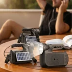 GREATNICE Wireless Bluetooth Speaker with Built-in Solar Panel & LED Flashlight