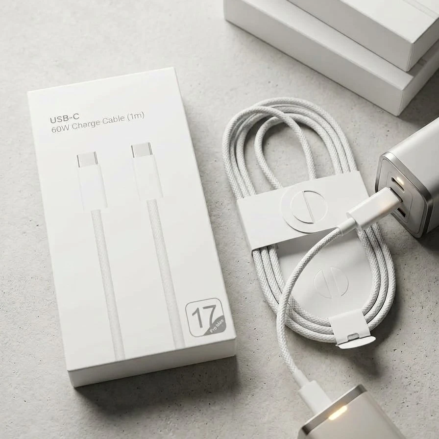 iphone-27w-pd-cable-type-c-to-lightning-best-price-in-pakistan-by-QS-enterprise wholesale group QS4You qsent hallroad www.qsenterprise (5) (1) Premium 60W USB-C to USB-C Braided Fast Charging Cable (1m) – Compatible with iPhone 15/16/17, iPad & MacBook - Image 1