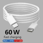 Premium 60W USB-C to USB-C Braided Fast Charging Cable (1m) – Compatible with iPhone 15/16/17, iPad & MacBook - Image 7