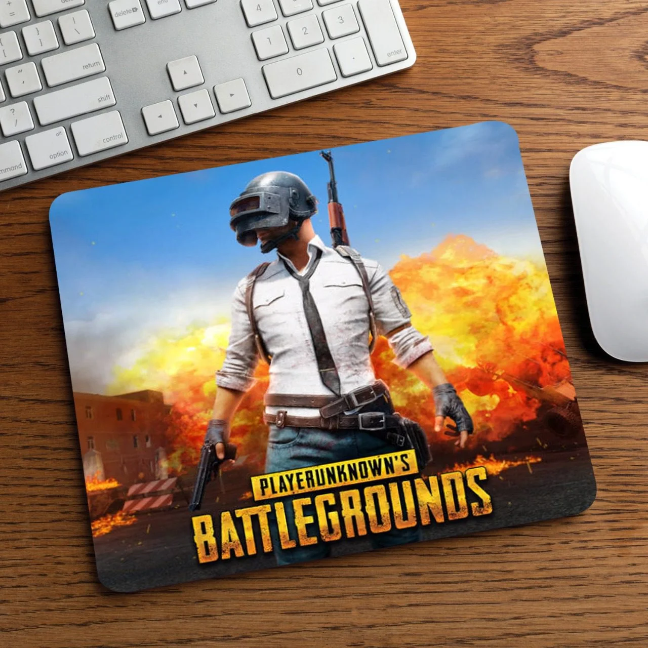 b3b2e1d7-322f-433b-814b-73f03b89b352 Pubg Print Gaming Mousepad with Non-Slip Base - Image 1