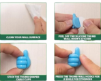Pack of 2 Silicon Thumb Hook Cable Clip Holder  - High Quality