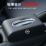 Premium PU Leather Car Tissue Box Holder - Sun Visor & Dashboard Use