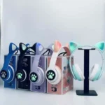 Cat Headphones – Wireless Bluetooth Headset with LED Lights & Mic – Kids & Adults