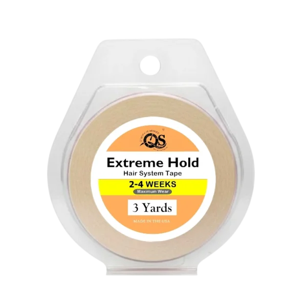 QS Extreme Hold Hair Tape – 3 Yards, 2–4 Weeks Wear Adhesive
