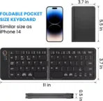 Gerlax 11 INCH FOLDABLE and RECHARGEABLE BLUETOOTH KEYBOARD – image 5