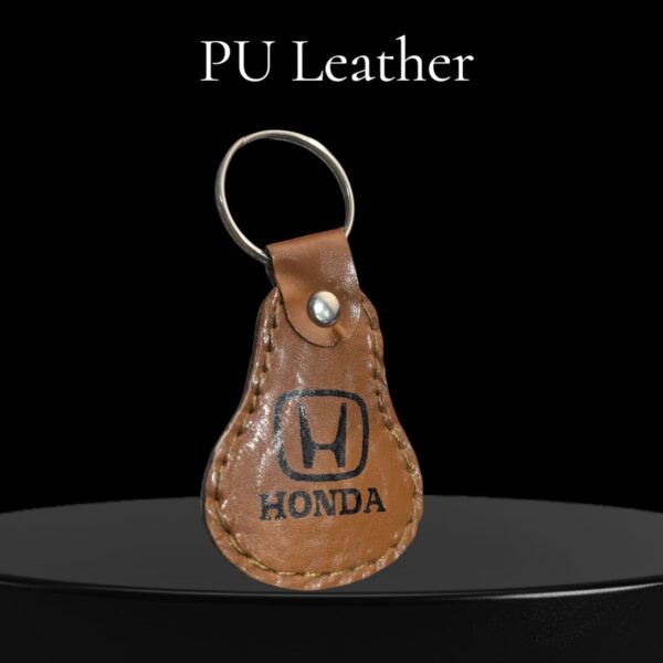 PU Leather Honda Logo Keychain – Shockproof & Stylish