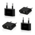 Universal US To EU Plug 2 Socket Input Pin Adapter Converter