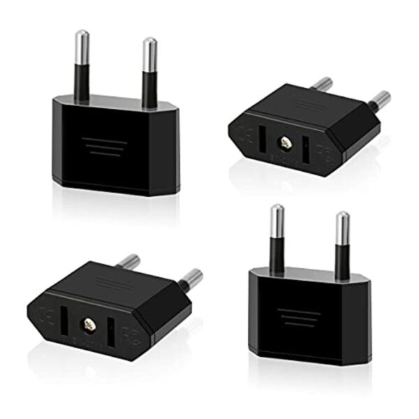 Universal US To EU Plug 2 Socket Input Pin USA To Europe Travel Wall AC Electrical Power Charger Outlet Adapter Converter NMGM