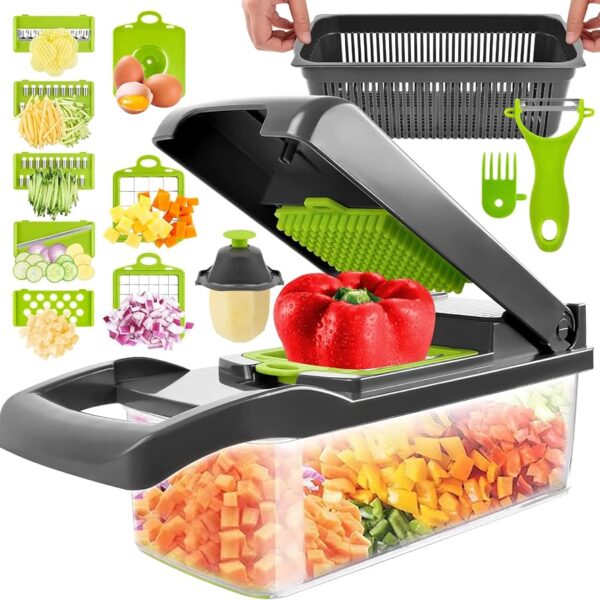 16 in 1 Vegetable Cutter - dice, slice, julienne, and grate various fruits and vegetables