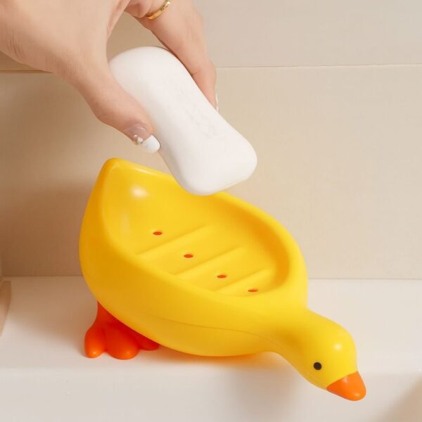 Duck Shape Soap Box Plastic Dish Holder For Bathroom - High Qualiy By QS Enterprise