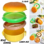 Burger Shaped Lunch Box for Kids – Leak-Proof, Fun Tiffin Box