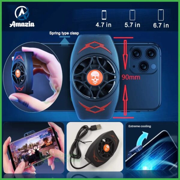 X13 Universal Phone Radiator Phone Cooling Fan Case Cold Wind Handle Fan for PUBG Phone Cooler Phone