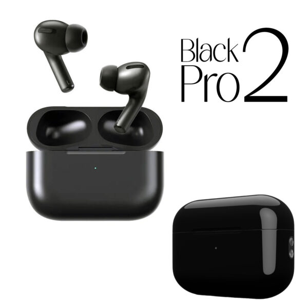AirPods Pro2 Matte Black Wireless Earbuds, Buzzer Edition, Bluetooth 5.0 - High Quality