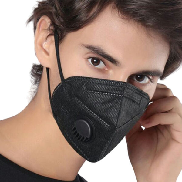 KN95 Safety Mask for Adults BLACK – 95% Filtration Efficiency | Comfortable & Breathable
