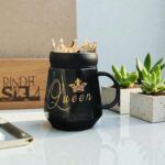 King & Queen Couple Coffee Mug Set – Romantic Ceramic Cups for Couples