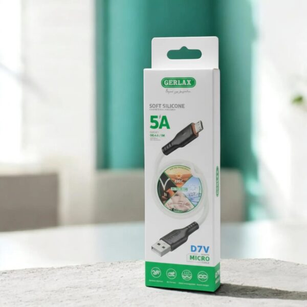 GERLAX 5A Super Fast Charging Micro USB Cable – Ultra-Durable Soft Data Cable