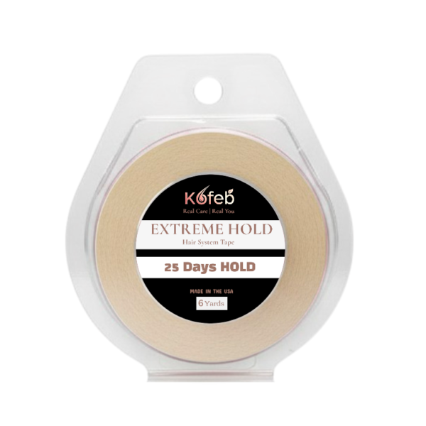 KOFEB EXTREME Hold Hair system Tape 6 Yards - Double sided Authentic KOFEB Tape (25 Days Hold Grip) - 6 Yards / 2CM
