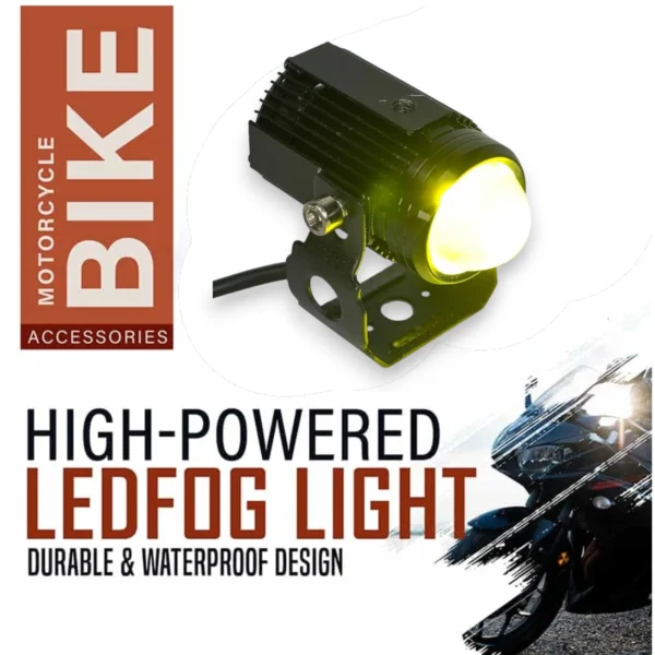 1 PCS Mini Driving Two Color Fog Lights for Motorcycles, Cars, Jeeps