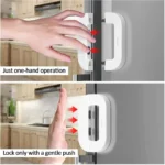 Refrigerator Door Lock with Double Press Unlock Baby Safety Protection