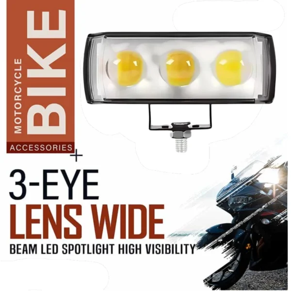 1 PcsTriple Lens Projector Driving LED Fog Light