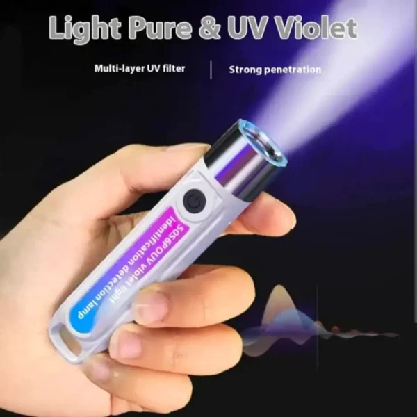 K-207 UV Flashlight USB Rechargeable Currency Check