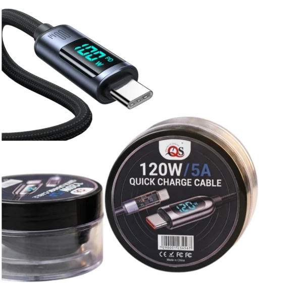 QS 120W C to C Super Fast Charging Cable