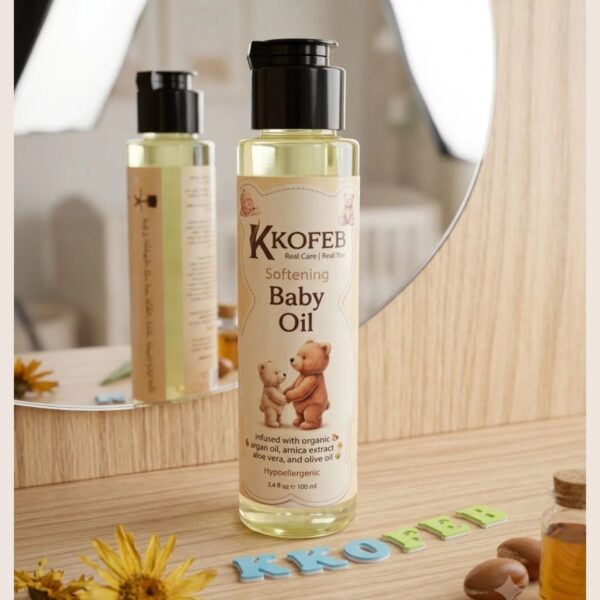 KOFEB Natural Softening Baby Oil - 100ml (Organic Argan, Olive Oil & Aloe Vera)