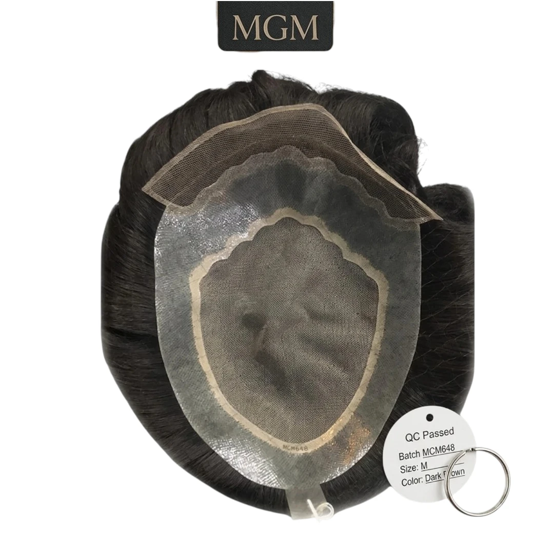 MGM hair unit MGM Swiss Lace Hair Patch System – Premium French Lace & Poly Base, 100% Human Hair QS Enterprise (4)