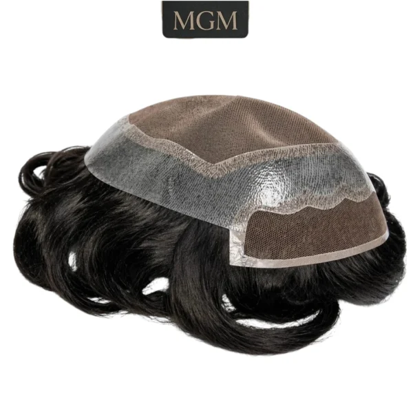 MGM Swiss Lace Hair Patch System – Premium French Lace & Poly Base, 100% Human Hair