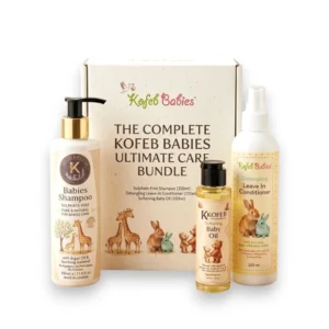 Kofeb Babies Hair & Body Care Trio Set | Pure, Natural & Tear-Free Baby Care