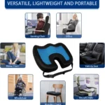 Cooling Gel Memory Foam Seat Cushion - Breathable Coccyx Cushion