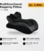 Multifunctional memory foam napping pillow in black with neck, shoulder and back support
