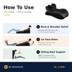 How to use napping pillow: neck and shoulder relief, lie face-down, sitting back support