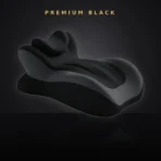 Premium black ergonomic memory foam napping pillow
